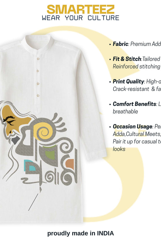 Kobi Pronam – Artistic Bengali Kurta Honouring Rabindranath Tagore