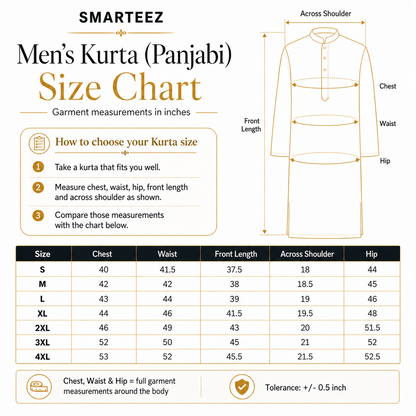 Kurta size chart