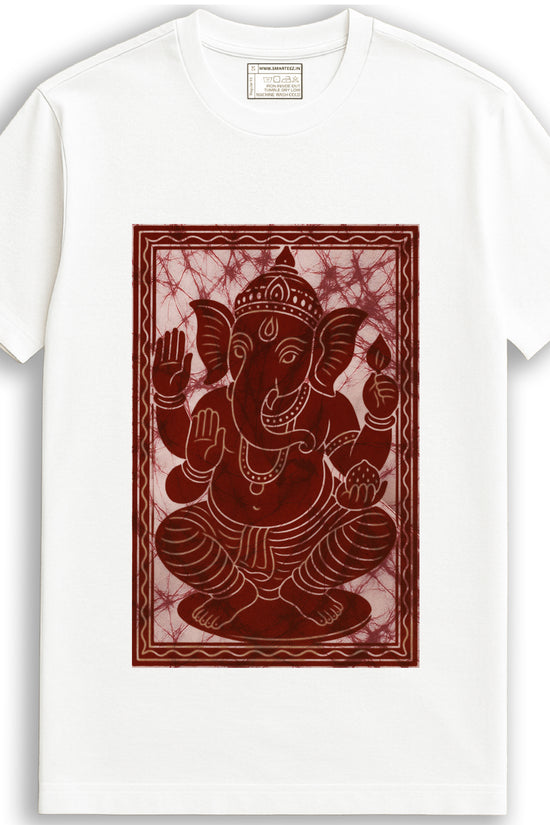 Lord Ganesha Batik Style T-Shirt – Spiritual & Artistic Wear