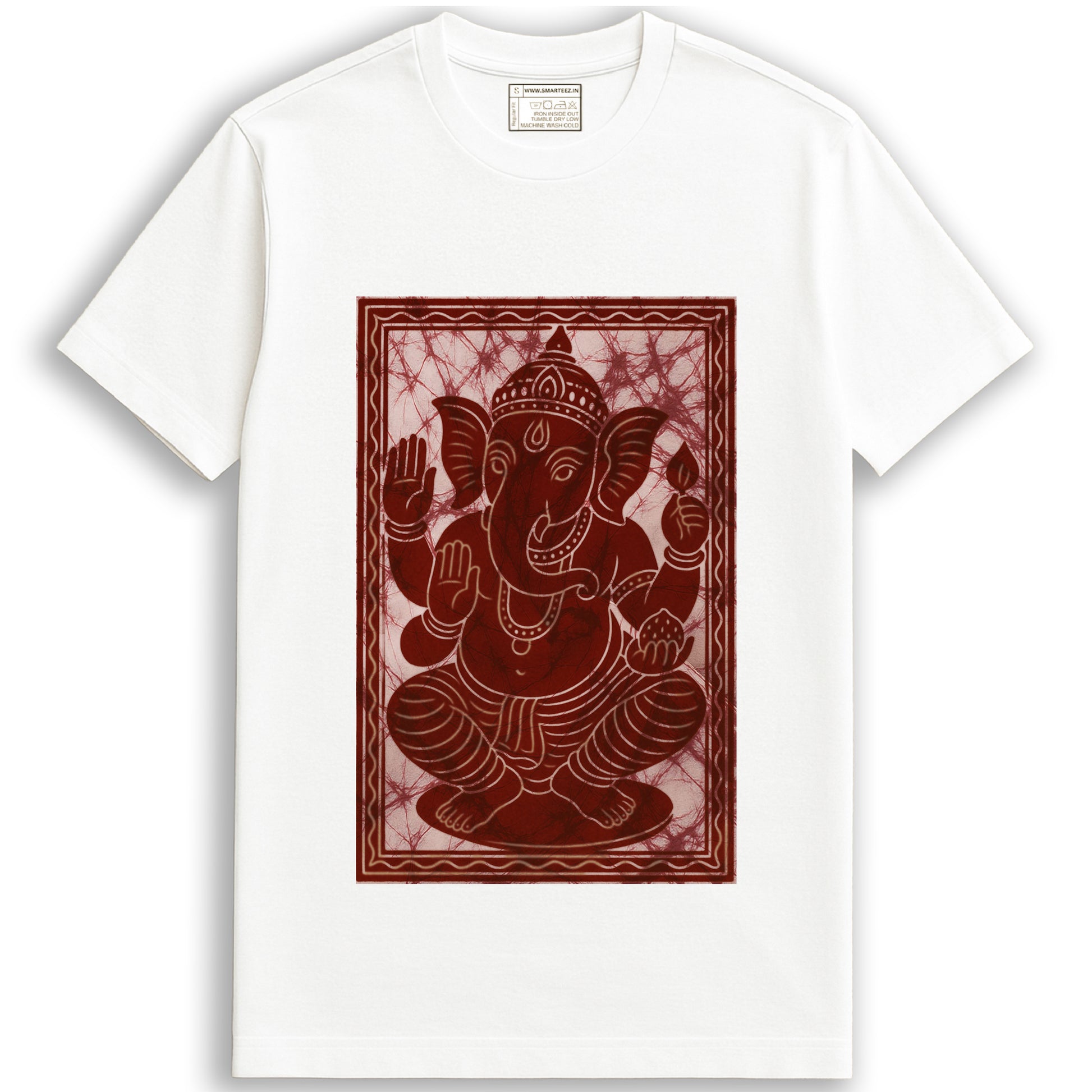 Lord Ganesha Batik Style T-Shirt – Spiritual & Artistic Wear
