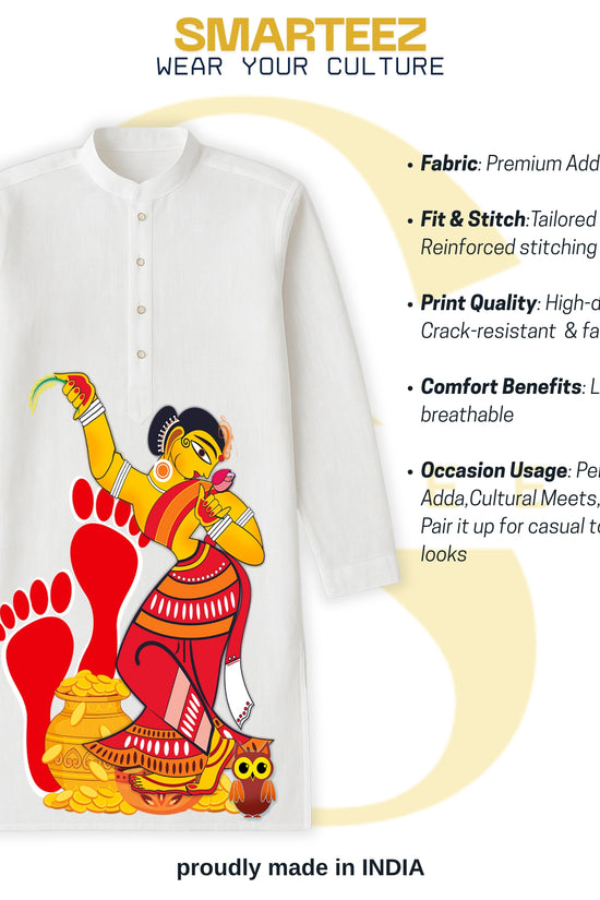 Mahalakshmi – Jamini Roy Style Bengali Heritage Kurta (Panjabi)