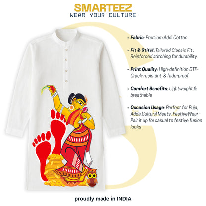 Mahalakshmi – Jamini Roy Style Bengali Heritage Kurta (Panjabi)