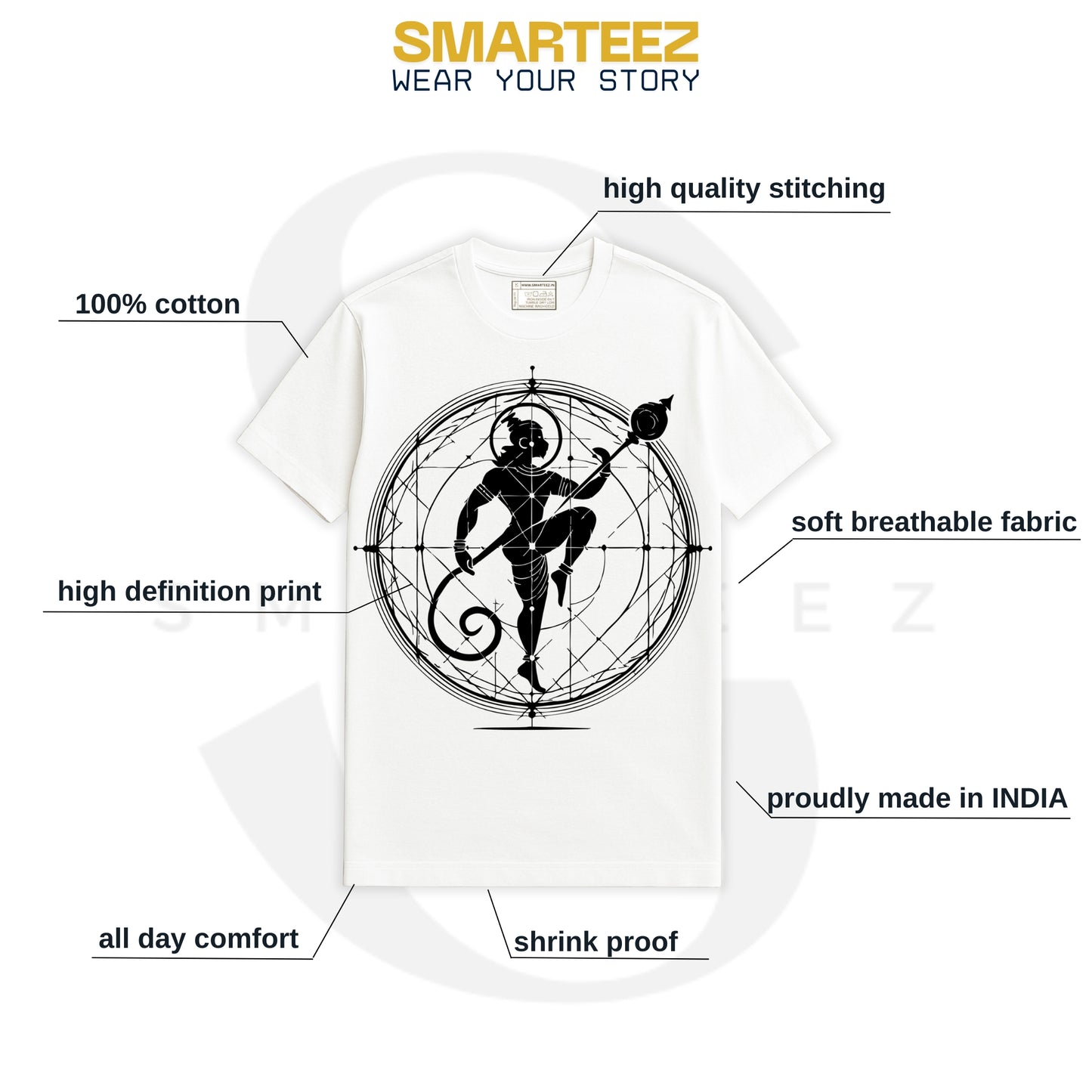 Mahaveer – Hanuman Graphic T-Shirt | Unisex | Cotton