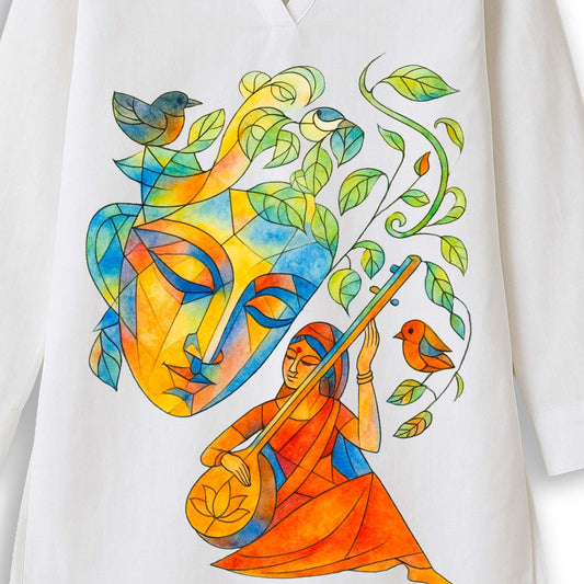 Meera Bai Cotton Kurti for Women – Wear Devotion with Art