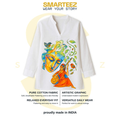 Meera Bai Cotton Kurti for Women – Wear Devotion with Art