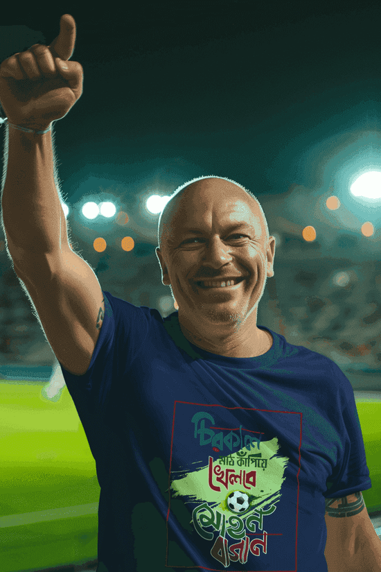 Mohun Bagan T-Shirt by Smarteez, featuring a stylish Bengali design for passionate football fans. Made from premium cotton for comfort and durability.