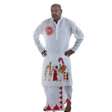 Nabapatrika Snan Yatra — Panjabi with Traditional Dhuti for Durga Puja