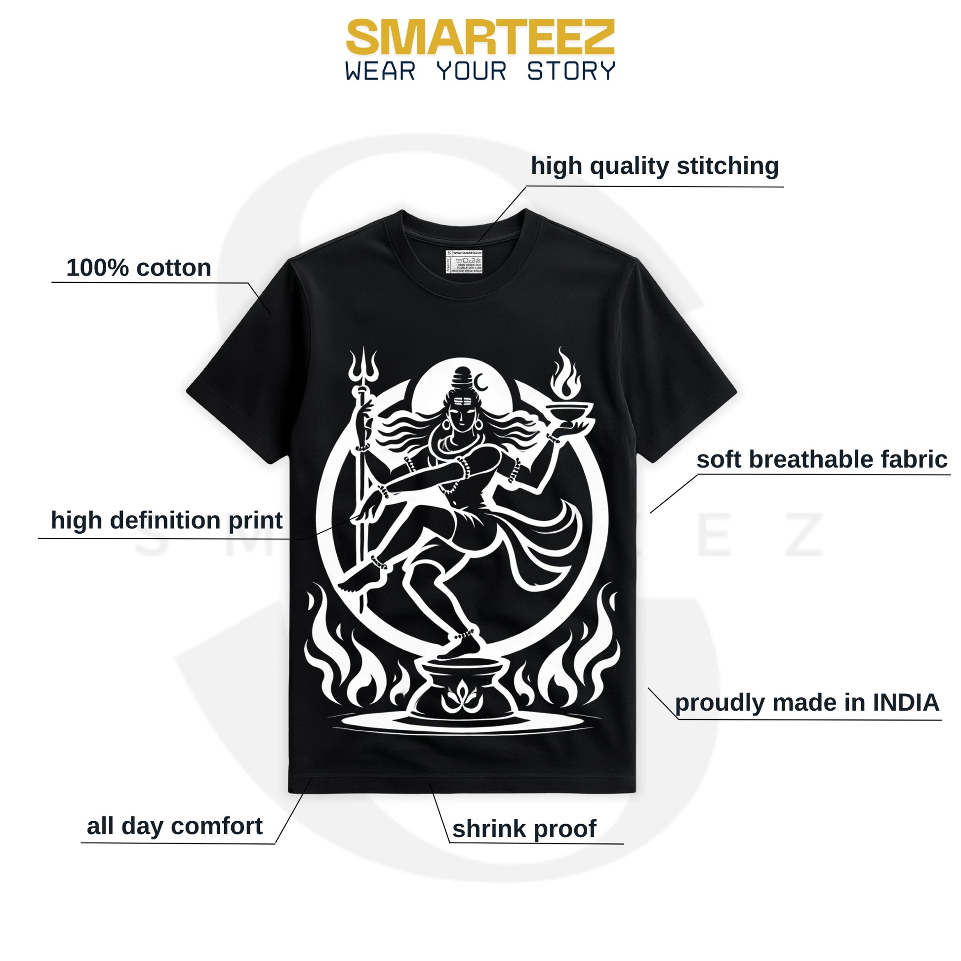 Nataraja Graphic T-Shirt - An Artist's Depiction