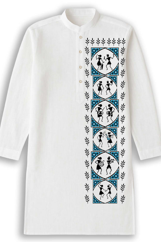 Nritya – Warli Folk Art Kurta for Men
