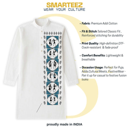 Nritya – Warli Folk Art Kurta for Men