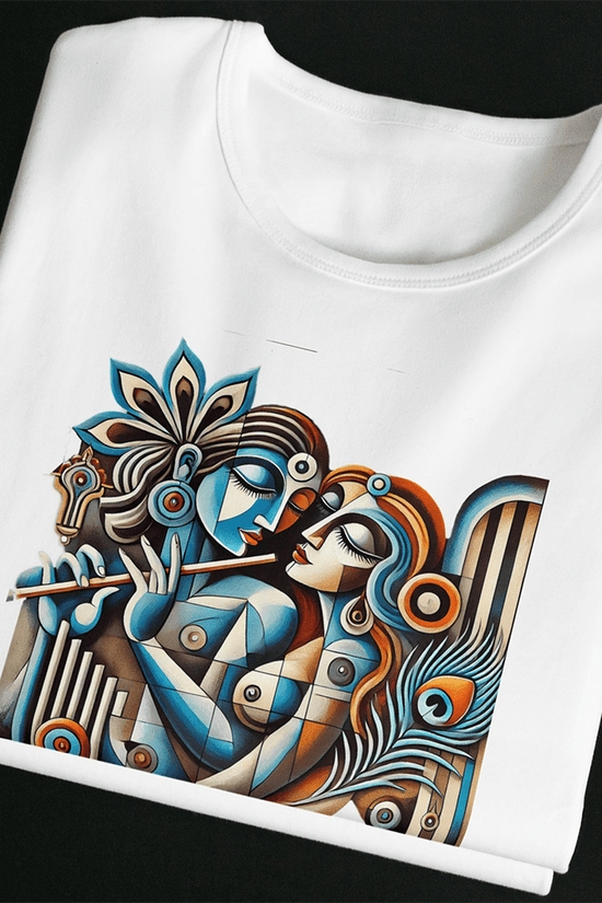 Patachitra Art - Radha Krishna T-Shirt