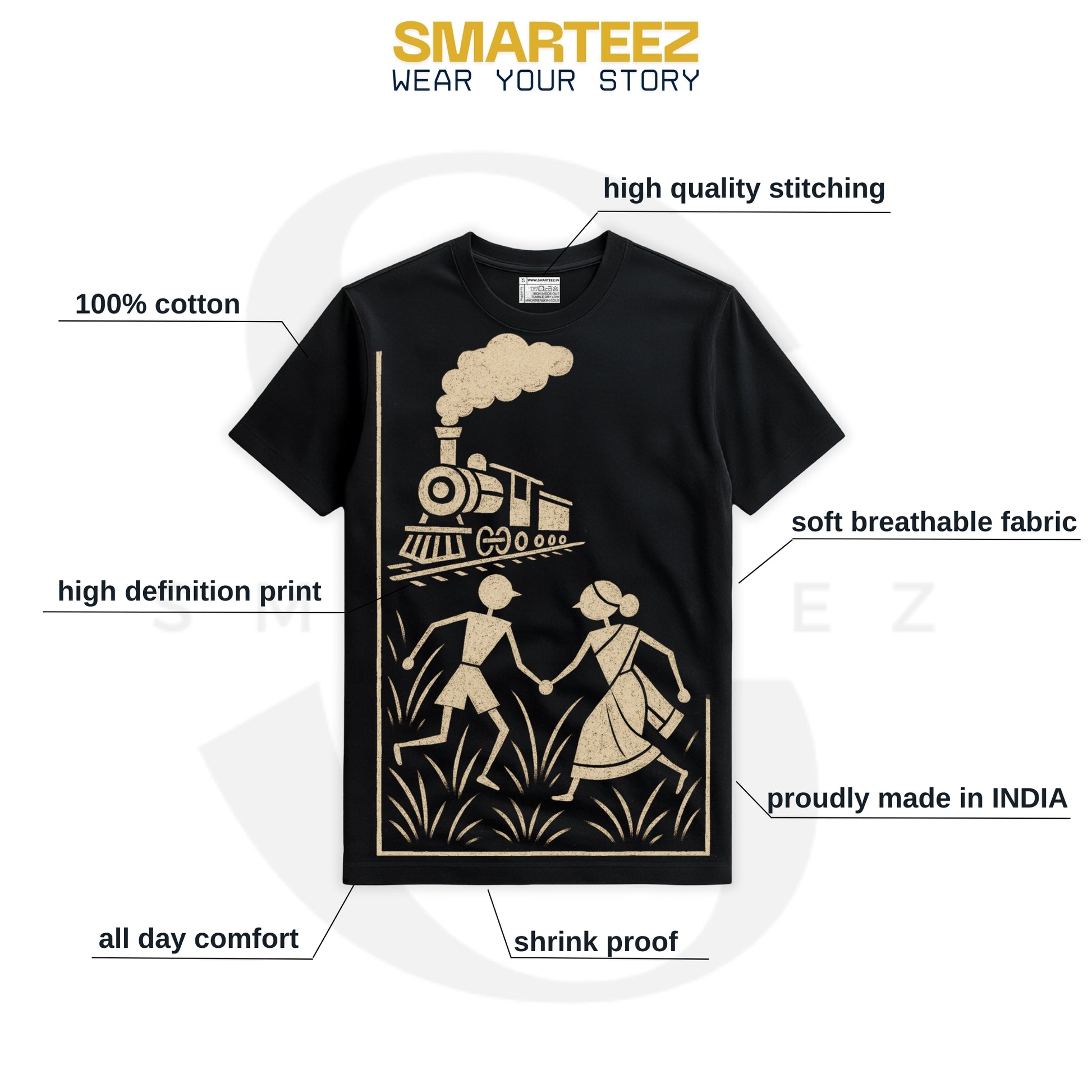 Pather Panchali – Bengali Graphic T-Shirt Inspired by Bibhutibhushan’s Novel & Ray’s Film