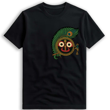 Jagannath T-Shirt – Peacock Feather & Flute Design for Rath Yatra
