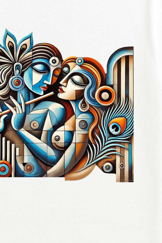 Patachitra Art - Radha Krishna T-Shirt