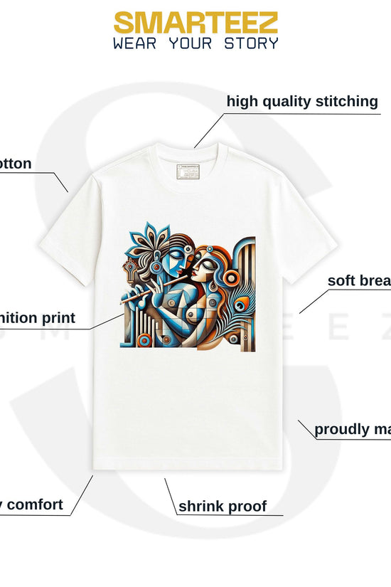 Patachitra Art - Radha Krishna T-Shirt