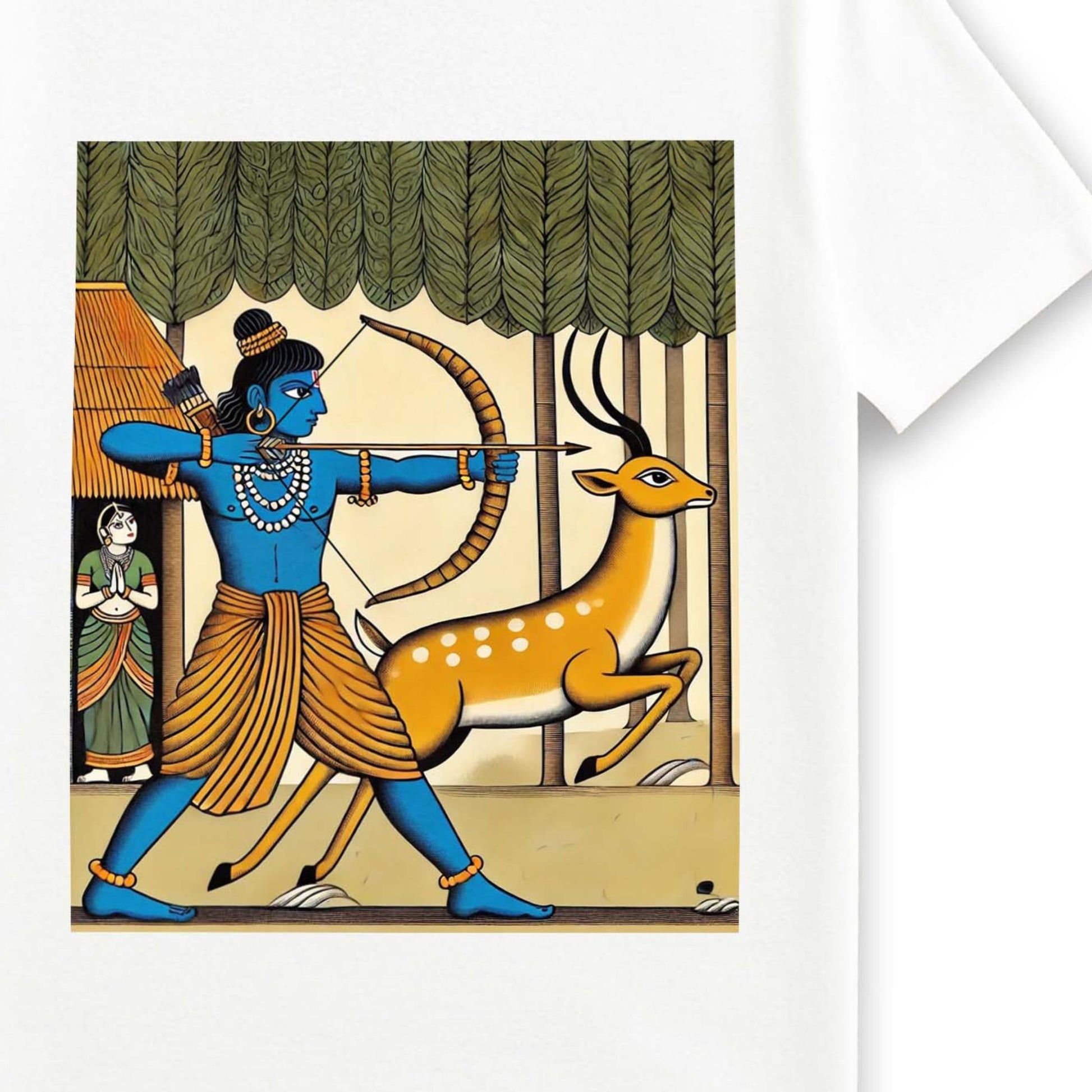 Ramayana T-Shirt - Bengali Patachitra Art