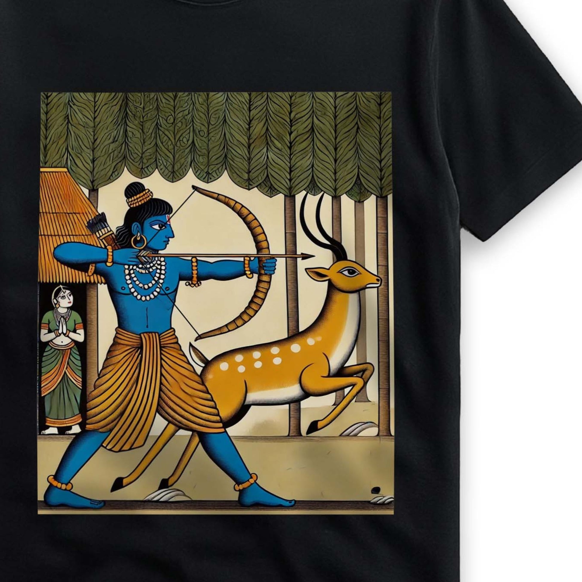 Ramayana T-Shirt - Bengali Patachitra Art