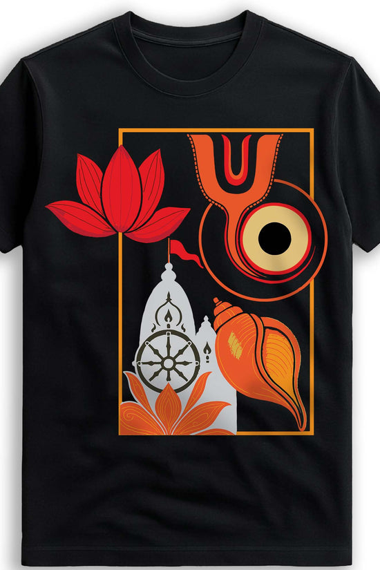 Rath Yatra T-Shirt Sacred Symbols of Jagannath Temple