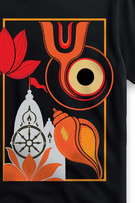 Rath Yatra T-Shirt Sacred Symbols of Jagannath Temple