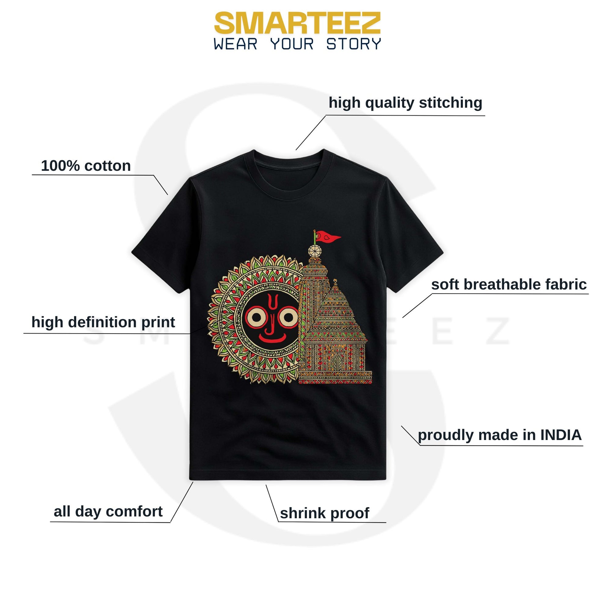 Puri Jagannath Temple T-Shirt – Rath Yatra Heritage Design