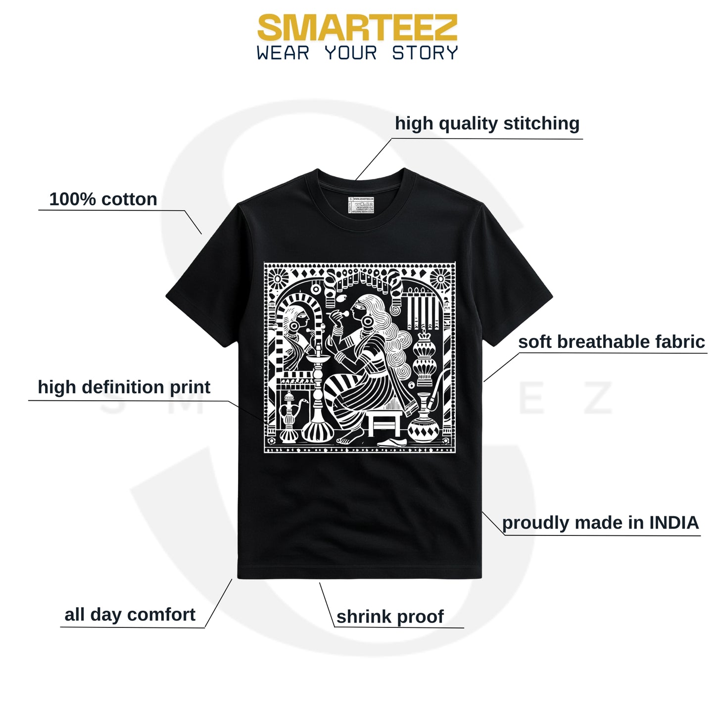 Sayam Sringar | Kalighat Patachitra Style T-Shirt