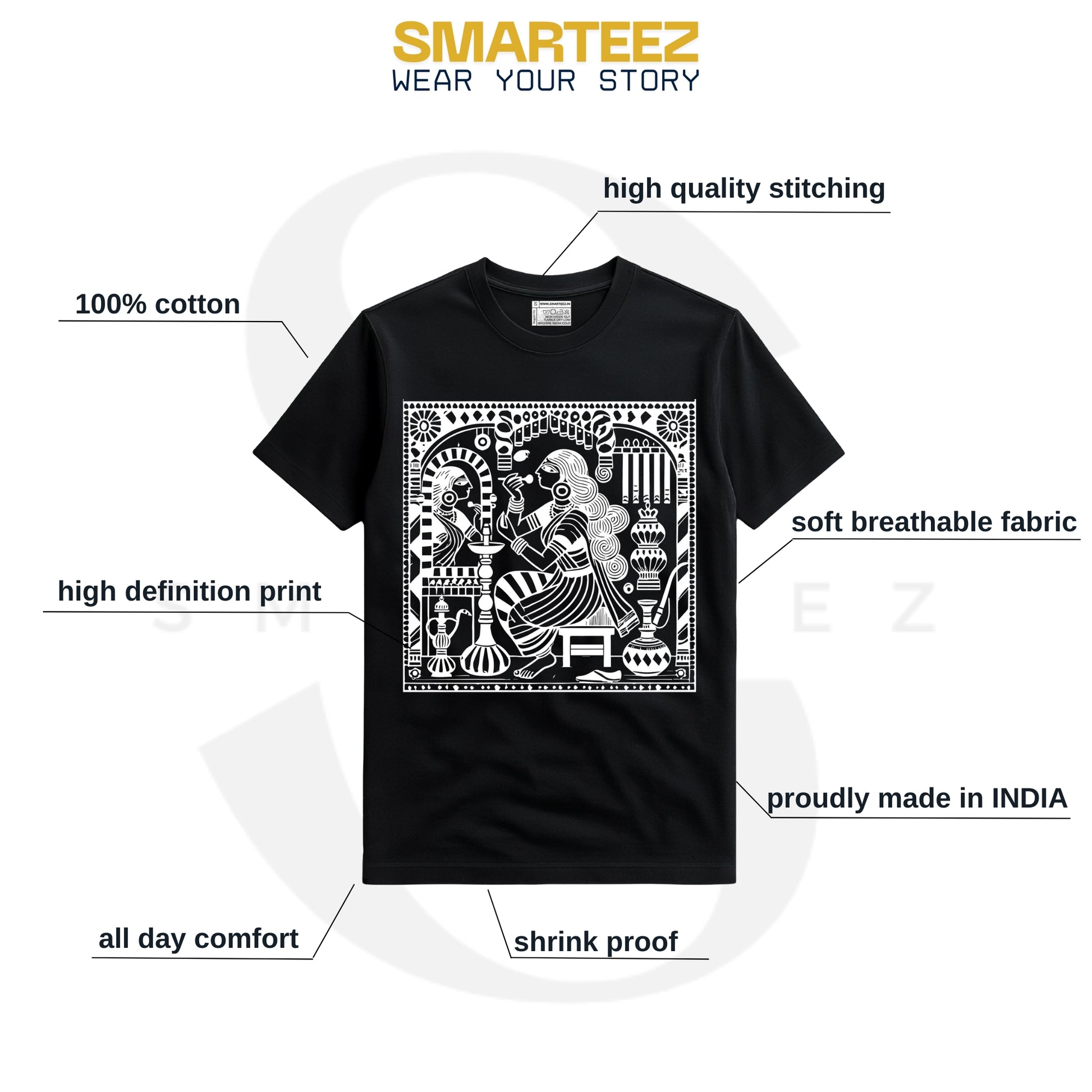 Sayam Sringar | Kalighat Patachitra Style T-Shirt