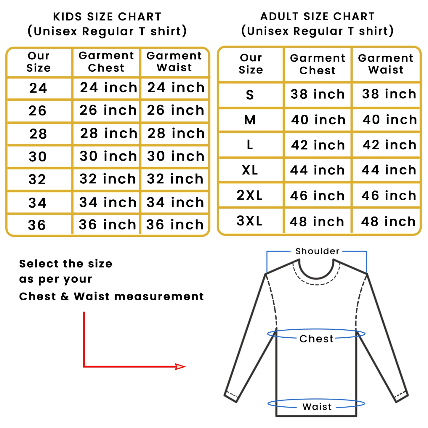 Smarteez Size Chart