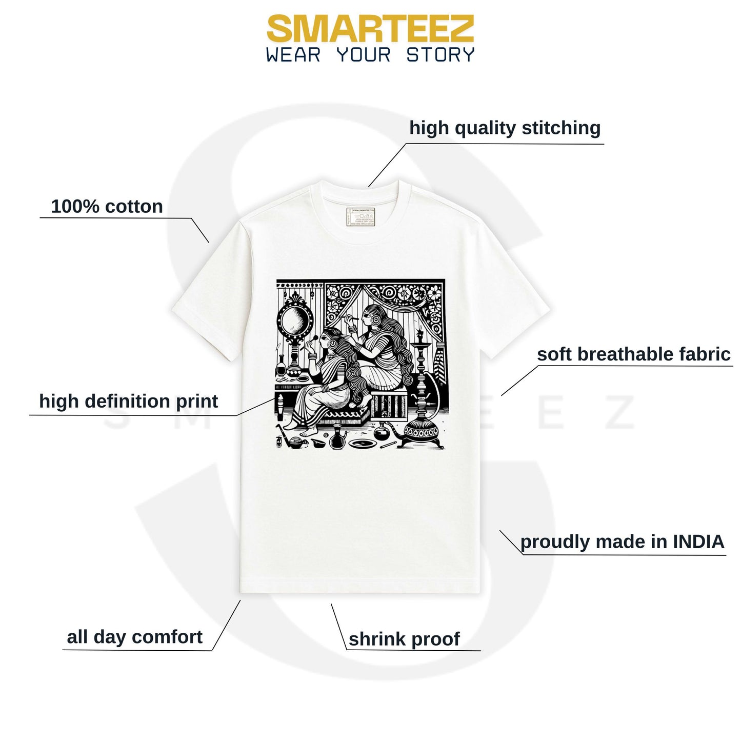 Sringar | Kalighat Patachitra Style T-Shirt