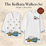 The Kolkata Walkers Set (Panjabi for Him + Short Kurti for Her)