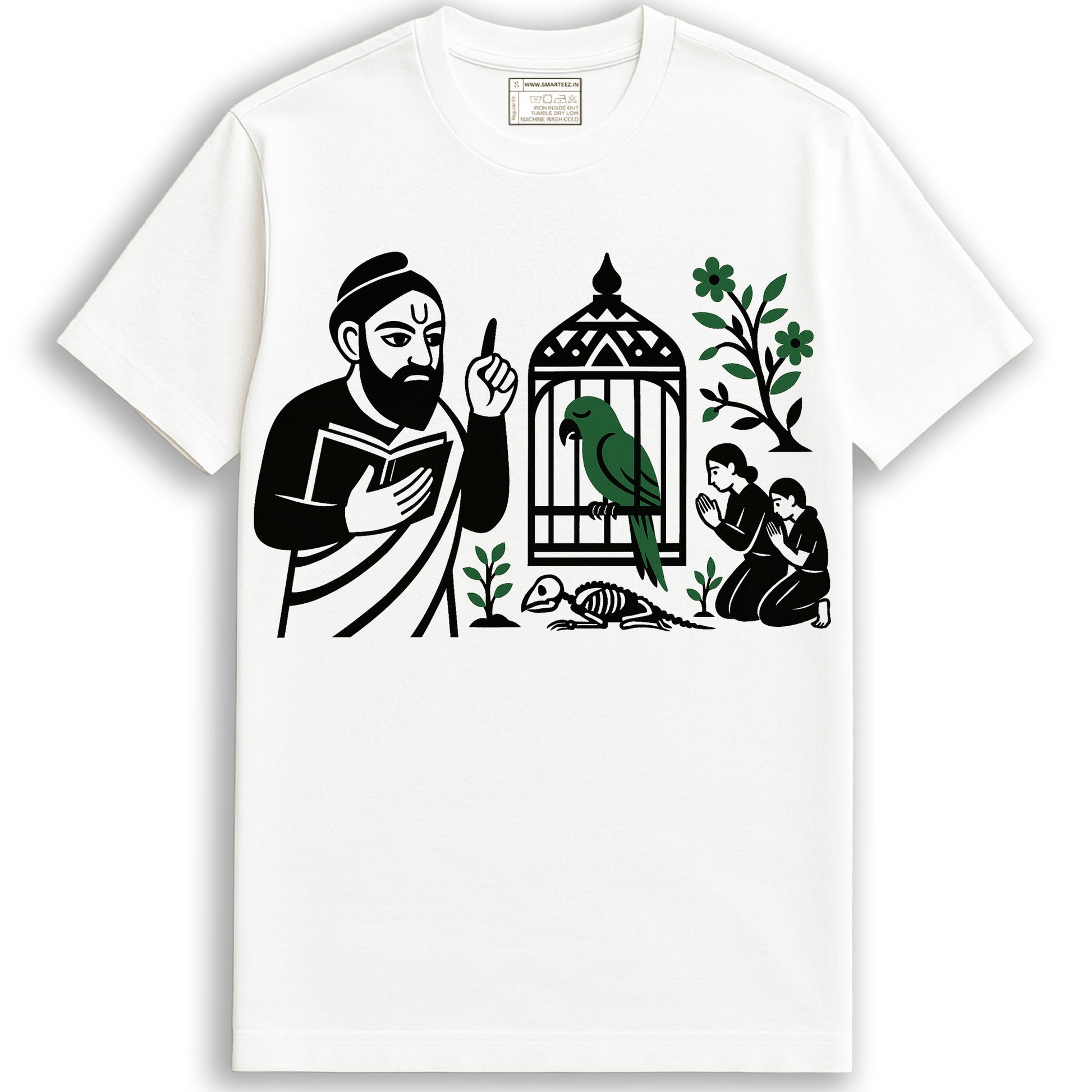 Totakahini – Bengali Graphic T-Shirt from Tagore’s Caged Parrot Story