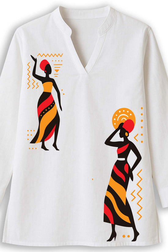 Tribal Grace – Bold Tribal Lady Kurti for Women