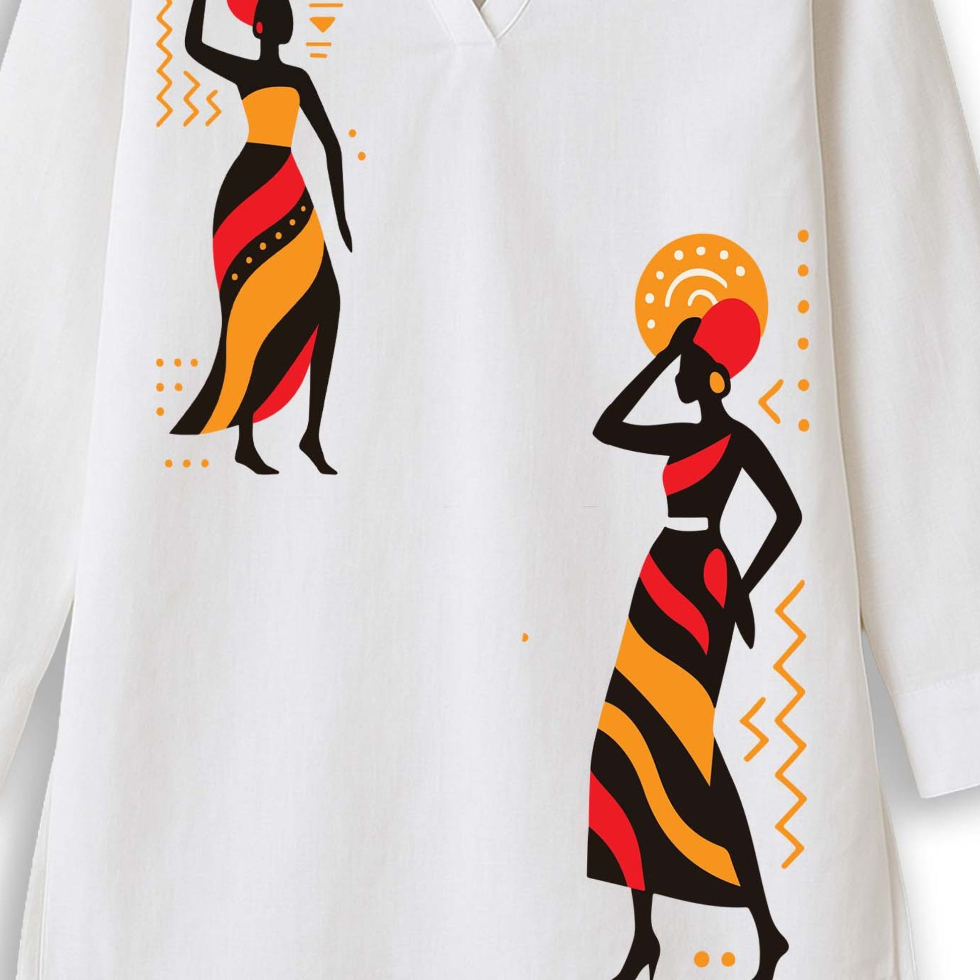 Tribal Grace – Bold Tribal Lady Kurti for Women