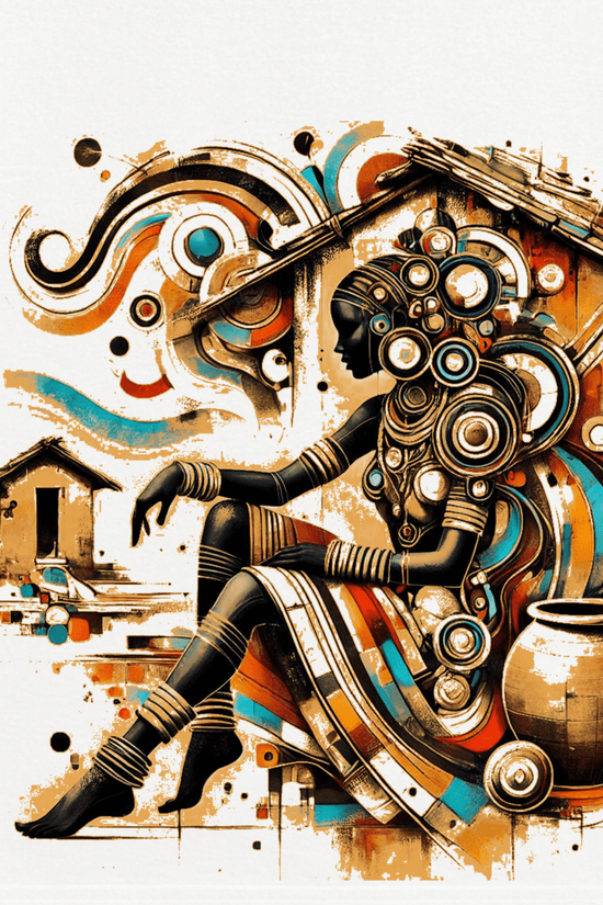 Tribal Muse - Abstract Graphic T-Shirt (Unisex Fit)