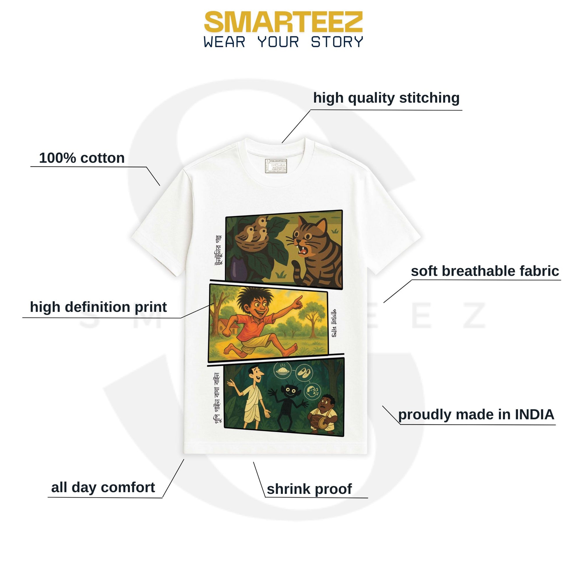 Tuntuni to Gupi Bagha - 3 Generations of Ray Legacy | Unisex | Regular Fit