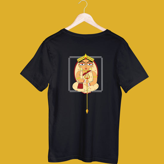 Premium Bengali Goddess Uma T-Shirt by Smarteez – 100% Bio-Washed Cotton, Vibrant Print, Regular Fit, Perfect for Showcasing Bengali Culture and Heritage.