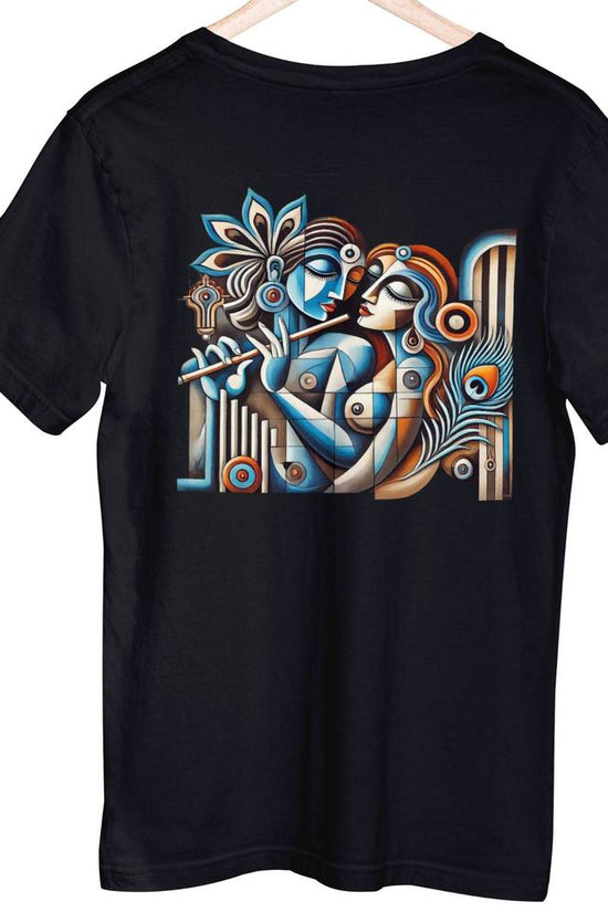 Patachitra T-Shirt featuring a heritage-inspired Radha Krishna design. Made from 100% premium cotton for comfort and durability.