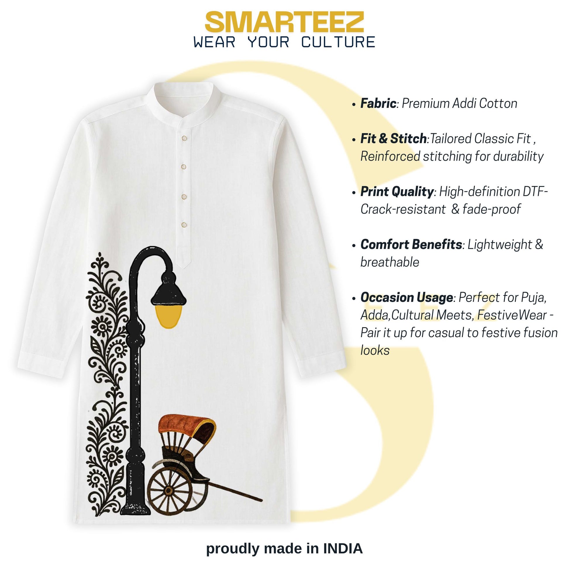 Vintage Kolkata Kurta for Men