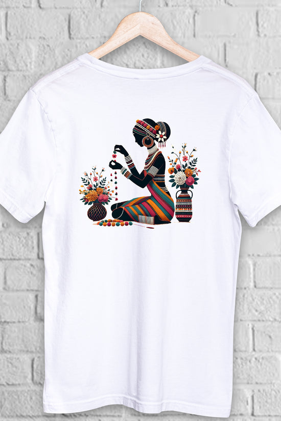 Chayanika – Folk Art Inspired Graphic T-Shirt Celebrating Traditional Grace