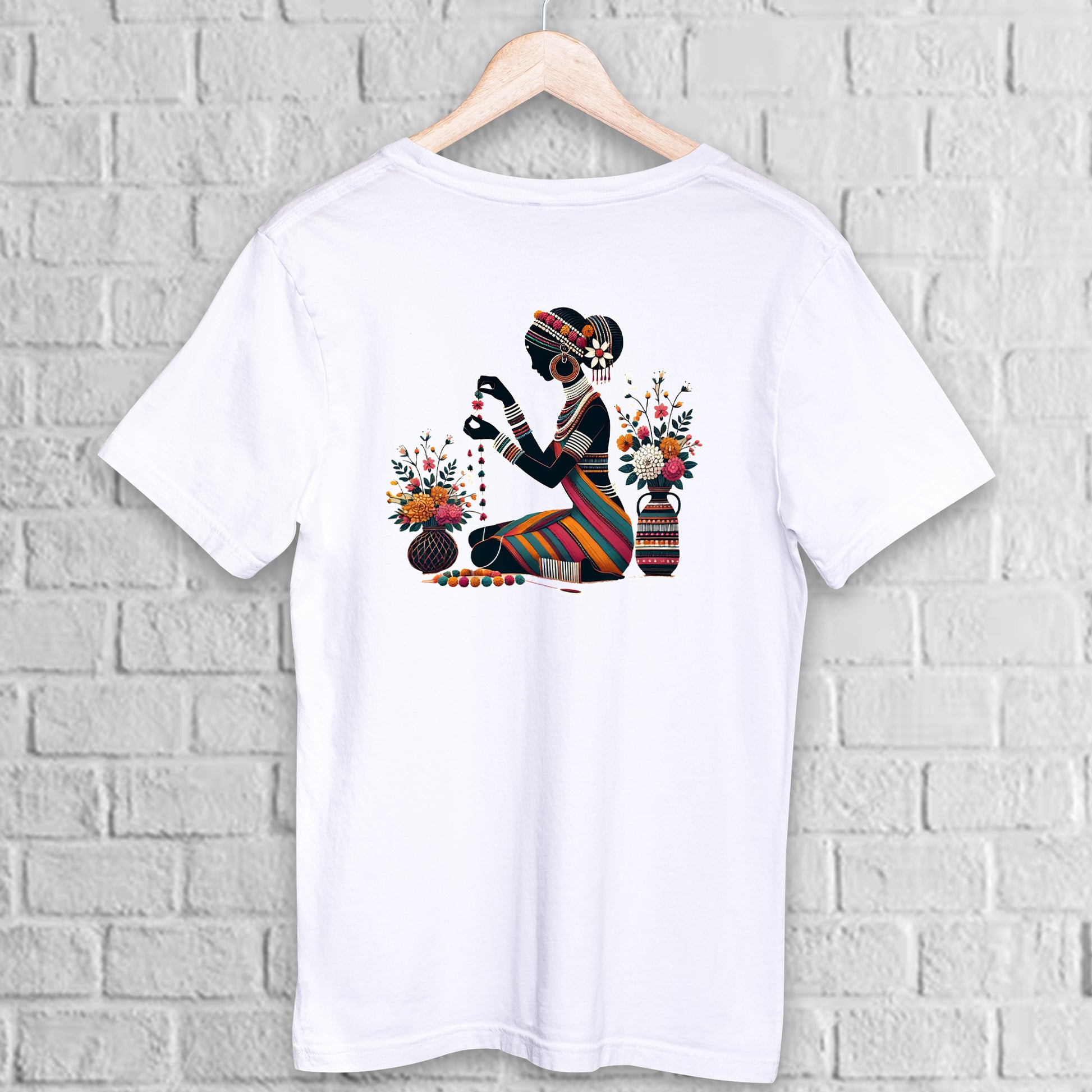 Chayanika – Folk Art Inspired Graphic T-Shirt Celebrating Traditional Grace