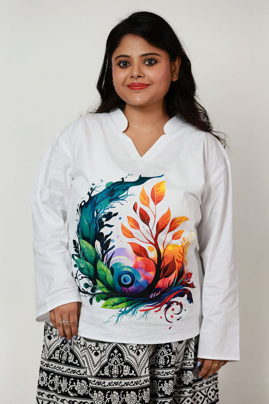 Floral Extravaganza – Artistic Floral Print Ladies Kurti