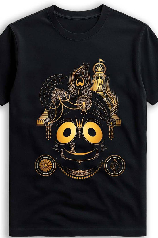 Lord Jagannath golden minimalist graphic T-shirt