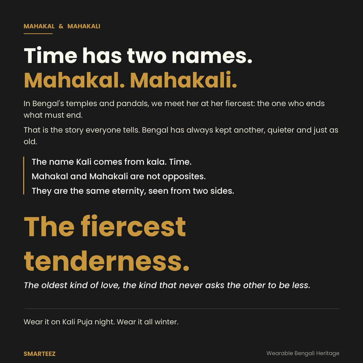 Mahakal & Mahakali – The Fiercest Tenderness in Artist's imagination | 240 GSM French Terry Pure Cotton Full Sleeves T-Shirt