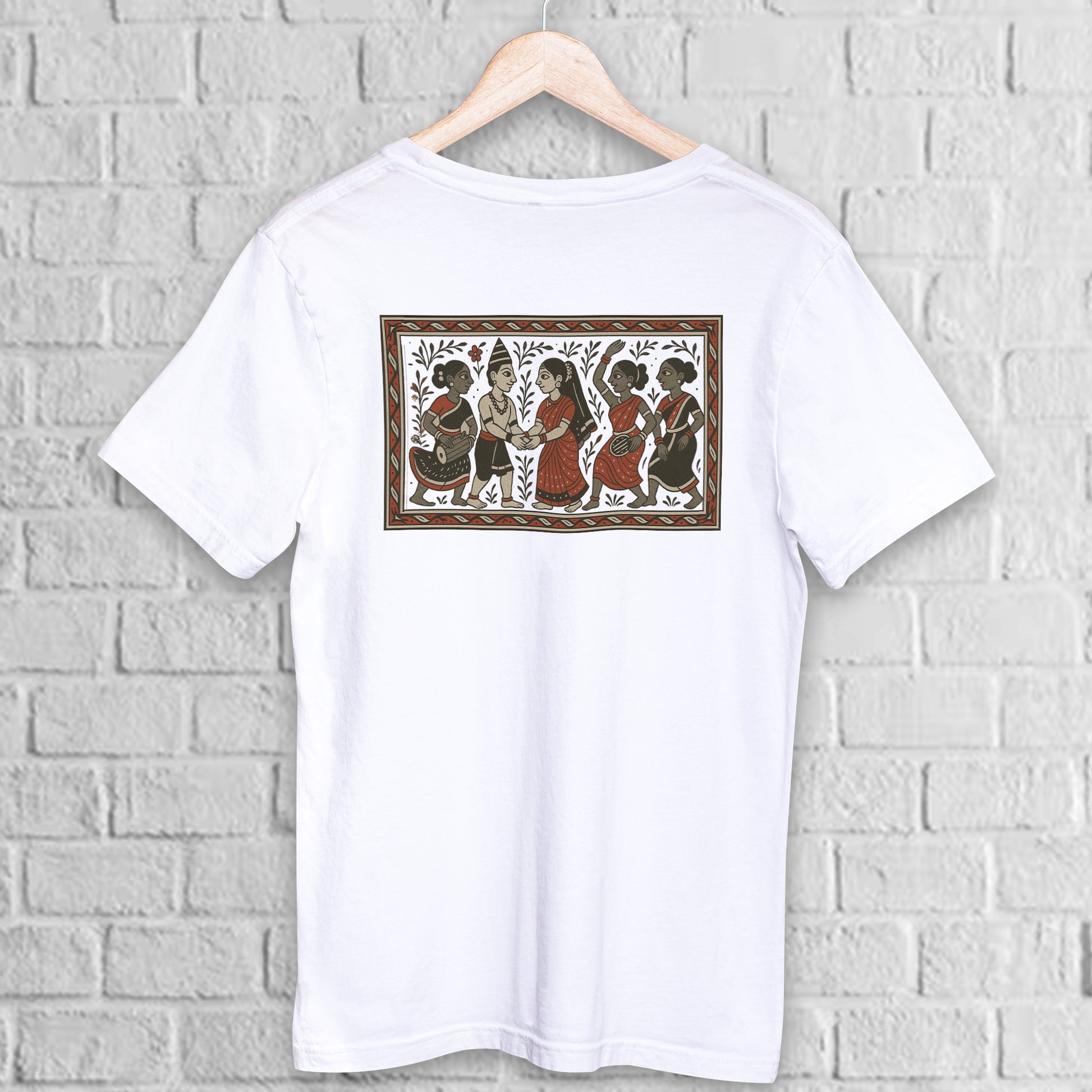 Tribal Wedding – Bengali Patachitra Style Graphic T-Shirt